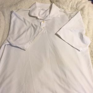 White Nike dry fit golf polo